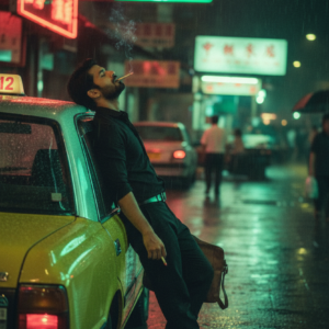 Wong Kar-wai style realistic portrait 30