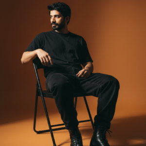 dark orange studio photo