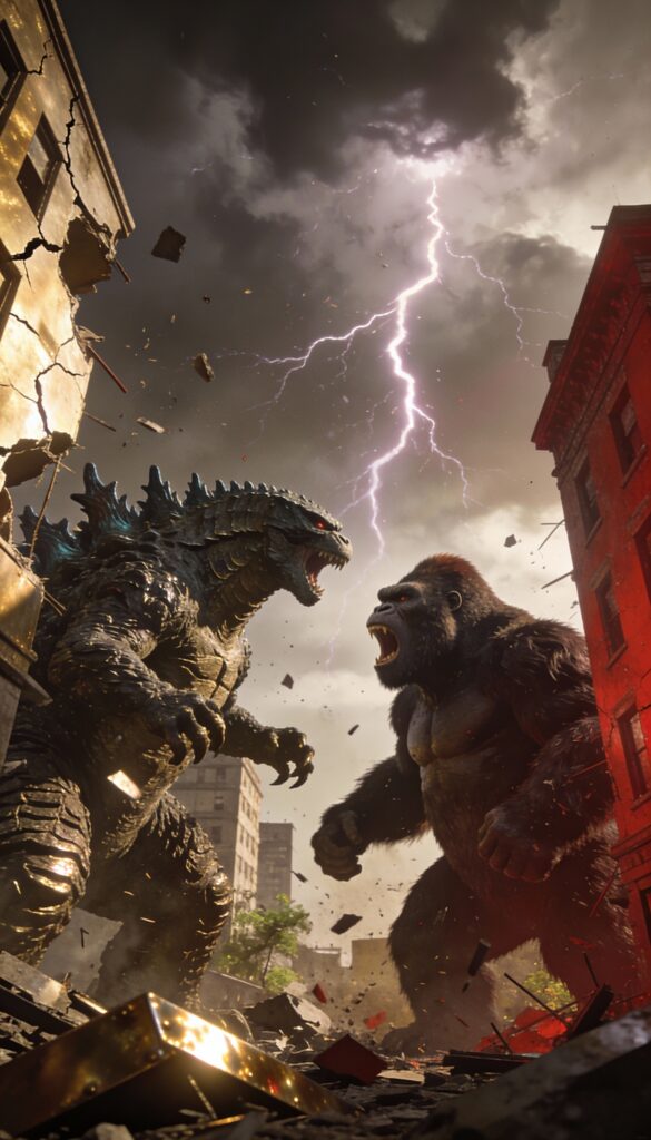 godzilla and king kong fight