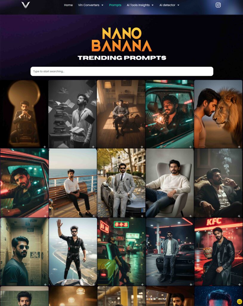 vinlyee gemini nanno banna prompts