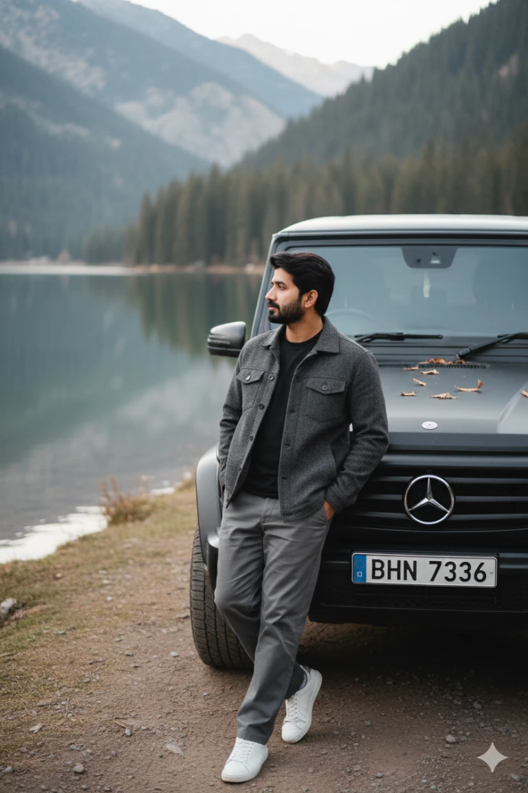 a guy with G wagon in Mountains
